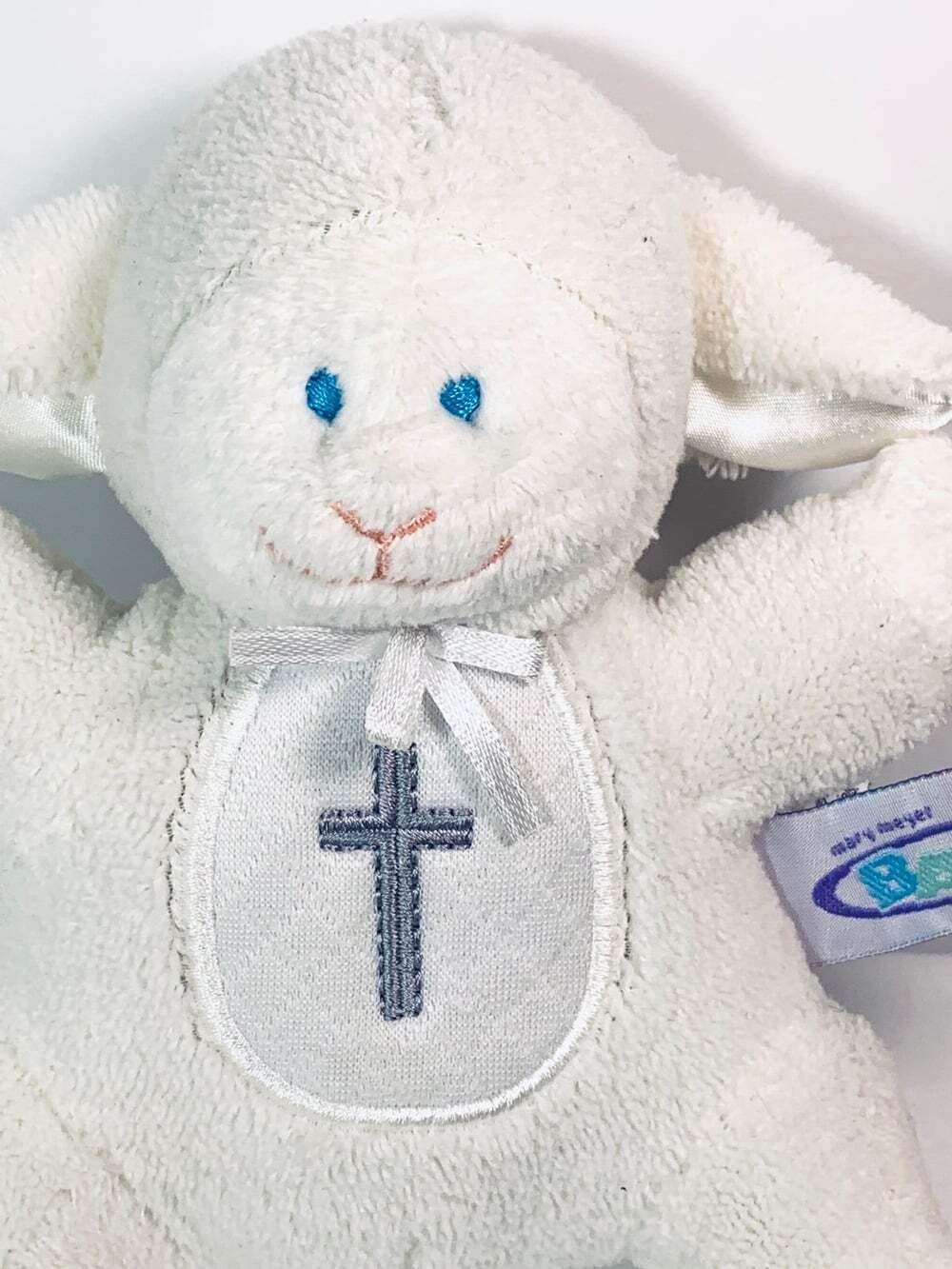 Mary Meyer Baby 5" Plush Lamb Toy Rattle with Cross